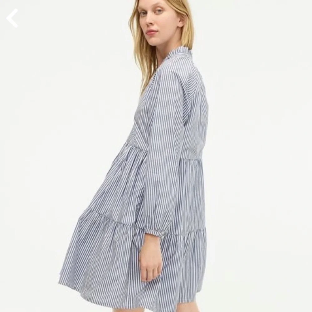 J. Crew Blue and White Striped Mini Dress